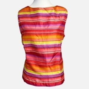 Shanna Vintage Colorful Striped Sleeveless Blouse